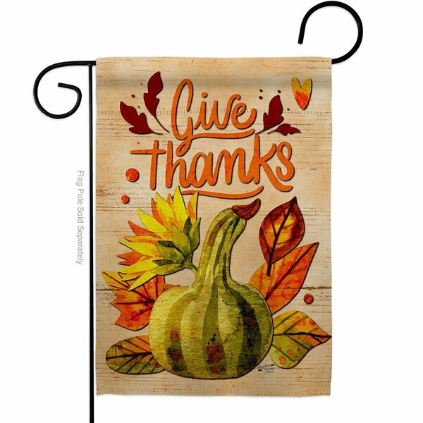 Patio Trasero 13 x 18.5 in. Squash Giving Garden Flag with Fall Thanksgiving Double-Sided  Vertical Flags PA3875718